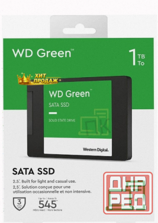 Твердотельный Накопитель Ssd 1tb Western Digital Green Wds100t3g0a Sata3 2.5 - арт:2620 Макеевка - изображение 4
