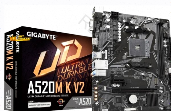 Материнская Плата Gigabyte a520m k v2 /(v1.1) Soc-am4 Amd a520 2xddr4 Matx ac`97 8ch(7.1) - арт:1102 Макеевка
