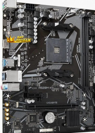 Материнская Плата Gigabyte a520m k v2 /(v1.1) Soc-am4 Amd a520 2xddr4 Matx ac`97 8ch(7.1) - арт:1102 Макеевка