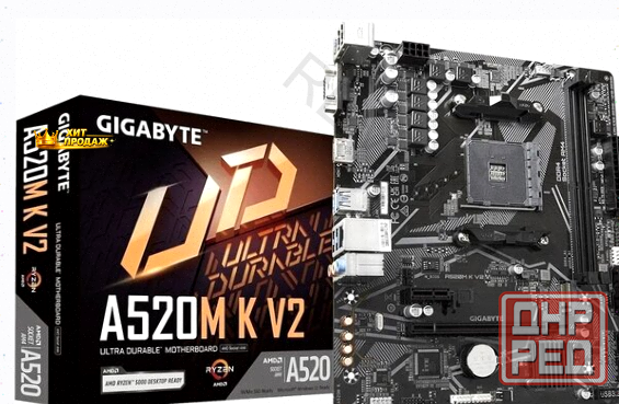 Материнская Плата Gigabyte a520m k v2 /(v1.1) Soc-am4 Amd a520 2xddr4 Matx ac`97 8ch(7.1) - арт:1102 Макеевка - изображение 1