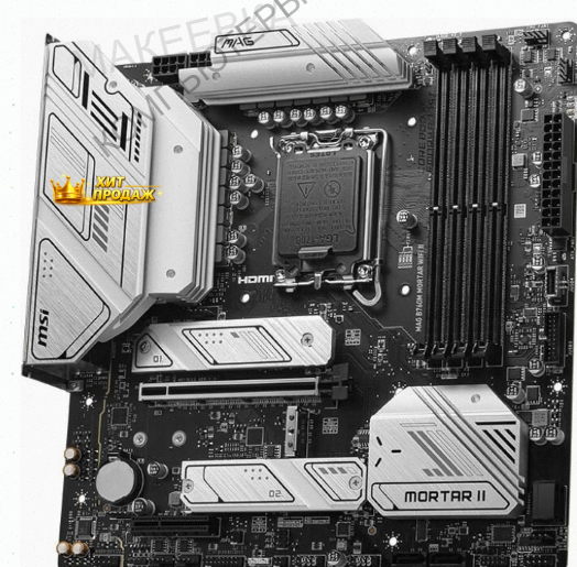 Материнская Плата Msi Mag b760m Mortar Wifi ii Matx Lga1700 4ddr5 Pci-ex16 Pci-ex4 3m.2 4 - арт:8693 Макеевка