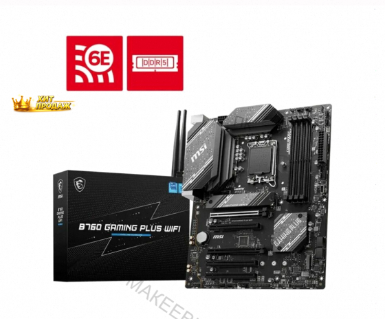Материнская Плата Msi b760 s1700 Atx b760 Gaming Plus Wifi Lga 1700 - арт:8765 Макеевка