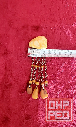 продам янтарную брошь ссср ( тигровый янтарь ) . Донецк - изображение 2