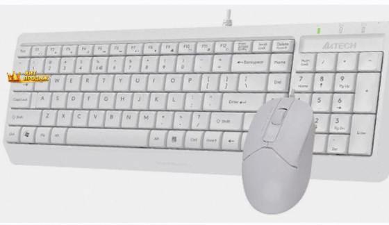Клавиатура + Мышь a4tech Fstyler f1512 Клав:белый Мышь:белый Usb - арт:1501 Макеевка