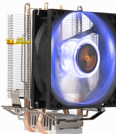 Кулер Exegate ex286297rus Wizard Exx200-pwm.blue (al+copper, 2 Трубки, Lga775/115*/1200/a - арт:3816 Макеевка