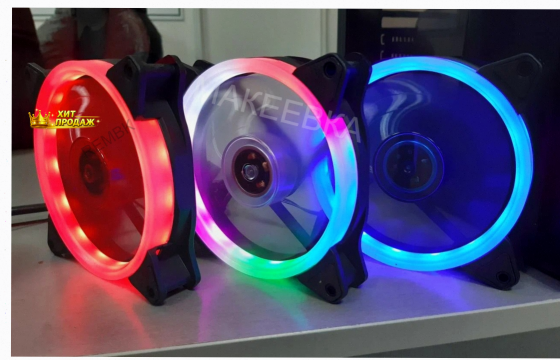 Wjf Вентилятор Для Компьютера 120мм, 3pin, Зелёная Подсветка - арт:9711 Макеевка