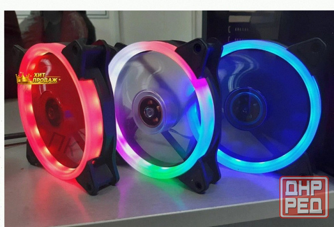 Wjf Вентилятор Для Компьютера 120мм, 3pin, Синяя Подсветка - арт:7029 Макеевка - изображение 1