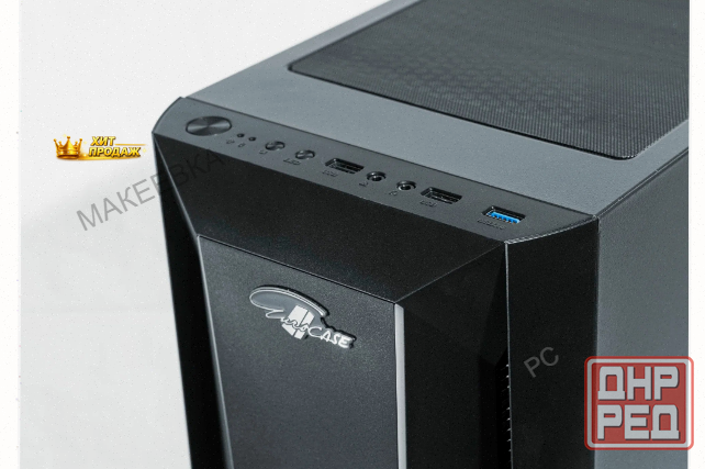 Корпус Eurocase b27 Matx Без бп Закаленное Стекло (3xusb, 2xaudio) - арт:2578 Макеевка - изображение 4