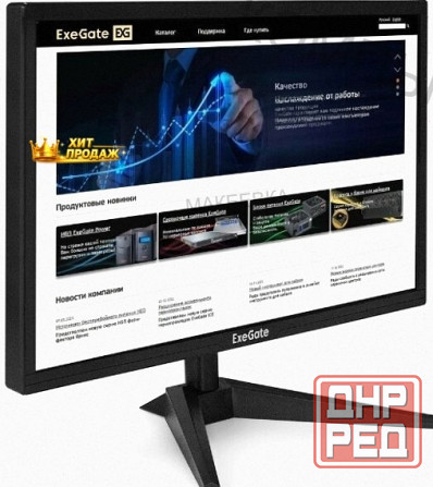 Монитор 27 Exegate eb2700 (tn Led Grade a+, Fhd, 1920x1080@60гц, 16:9, 200cd/m2, 1000:1, - арт:3996 Макеевка - изображение 1