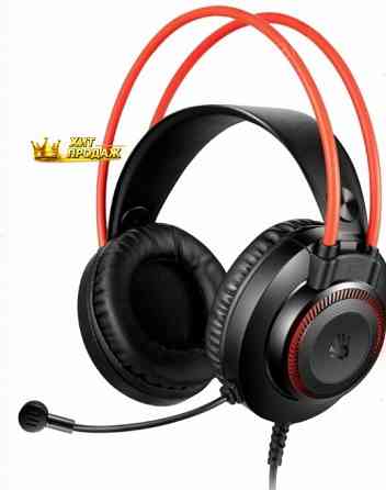 Наушники с Микрофоном a4tech Bloody g200s Черный/красный 2м Мониторные Usb Оголовье (g200 - арт:9980 Макеевка