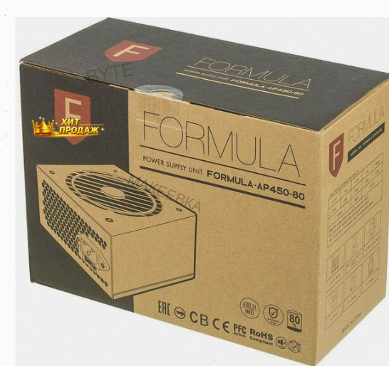 Блок Питания Formula Atx 450w Formula-ap450-80 80 Plus White (20+4pin) Apfc 120mm Fan 7xs - арт:3777 Макеевка