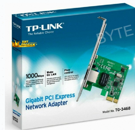 Сетевой Адаптер Gigabit Ethernet tp-link tg-3468, Разъем rj-45 (1000base-t) 10/100/1000 м - арт:7992 Макеевка
