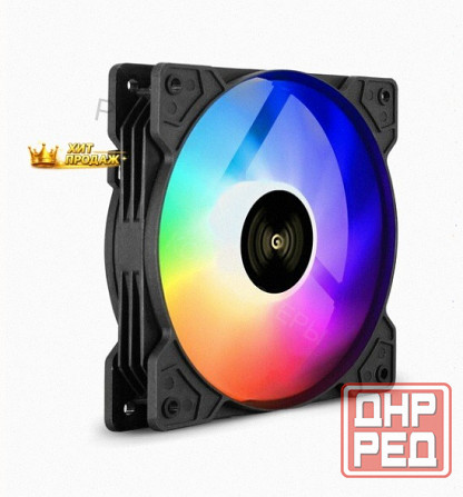 Вентилятор 12в dc с Подсветкой Exegate ex12025h6pmy-pwm. Argb (120x120x25 мм, Hydraulic b - арт:1554 Макеевка - изображение 1