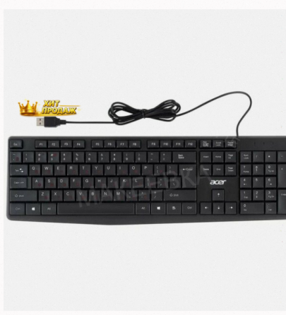 Клавиатура Проводная Acer Okw121, Usb, Черный zl.kbdee.00b - арт:8241 Макеевка