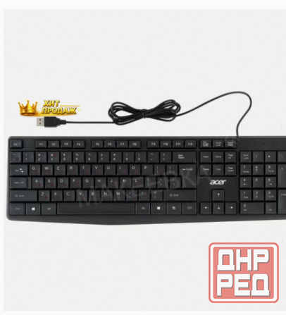 Клавиатура Проводная Acer Okw121, Usb, Черный zl.kbdee.00b - арт:8241 Макеевка - изображение 1