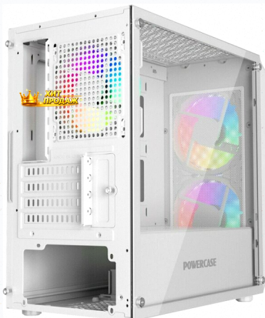 Корпус Powercase Mistral Micro a3w Argb, Tempered Glass, 2x 140mm Argb Pwm+1x 120mm Argb - арт:5032 Макеевка