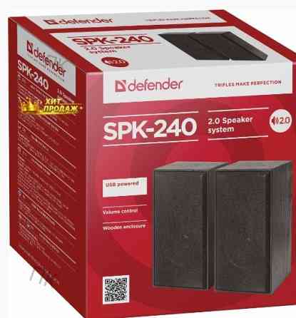 Колонки Defender Spk-240 2.0 Black (2x3 вт, Usb Пит, Раз. д. Науш.) 65224 - арт:9744 Макеевка