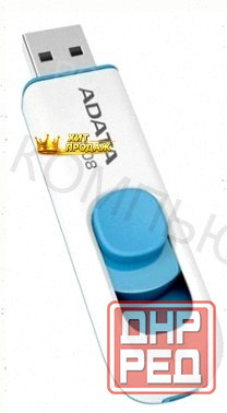 Флэш-память Usb_ 32 gb a-data Classic c008 ac008-32g-rwe Usb2.0 Белый/синий - арт:8418 Макеевка - изображение 1