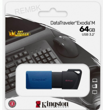 Флеш-диск Kingston Datatraveler Exodia m 64gb (dtxm/64gb) - арт:4600 Макеевка