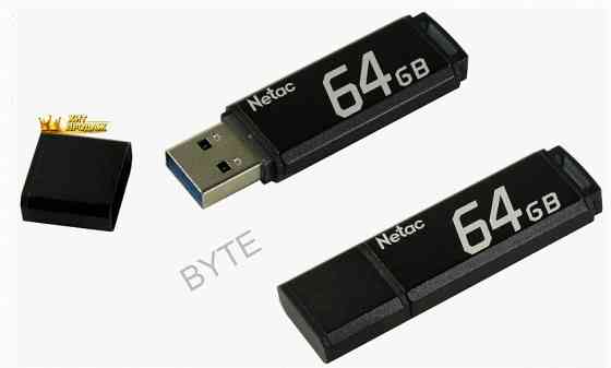 Накопитель Usb 2.0 64гб Netac u351 (nt03u351n-064g-20bk), Черный - арт:8169 Макеевка