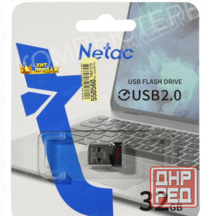 Флешка Netac 32gb um2 Usb 2.0 (nt03um2n-032g-20bk) - арт:2036 Макеевка - изображение 1