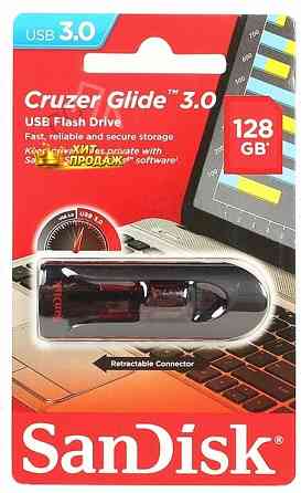 Usb Flash Drive 128gb - Sandisk Cruzer Glide 3.0 Black Sdcz600-128g-g35 - арт:5769 Макеевка