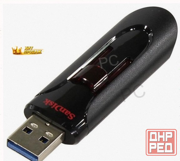 Usb Flash Drive 128gb - Sandisk Cruzer Glide 3.0 Black Sdcz600-128g-g35 - арт:5769 Макеевка - изображение 2