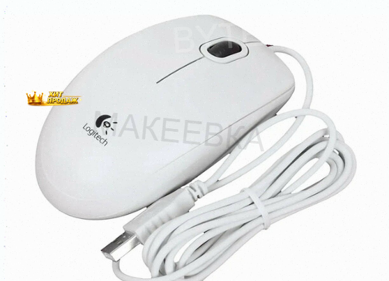 Мышь Проводная Logitech b100 910-003360, 800dpi, Белый - арт:7009 Макеевка
