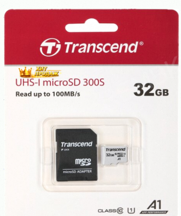 Карта Памяти 32gb Transcend ts32gusd300s-a Microsdhc Class 10 u1 300s + Адаптер - арт:3890 Макеевка