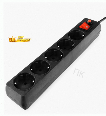 Сетевой Фильтр Гарнизон Енlb-4, 0,5 м, 5 Розеток, Черный - арт:3877 Макеевка