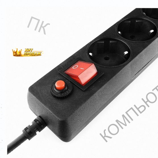 Сетевой Фильтр Гарнизон Енlb-4, 0,5 м, 5 Розеток, Черный - арт:3877 Макеевка