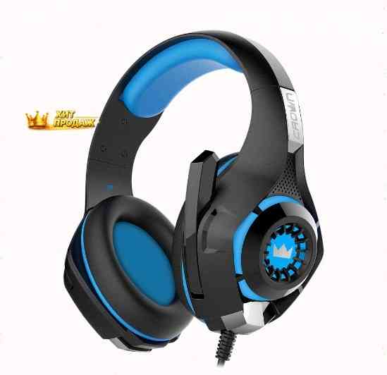Игровые Наушники Проводные с Микрофоном Crown Micro Cmgh-101t чёрный/синий - арт:4068 Макеевка