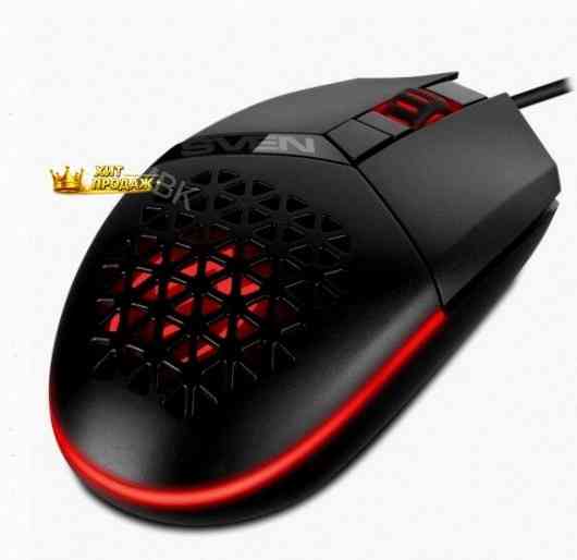 Игровая Мышь Sven rx-g735, 4000dpi, Черный, sv-021467, Проводная - арт:9112 Макеевка