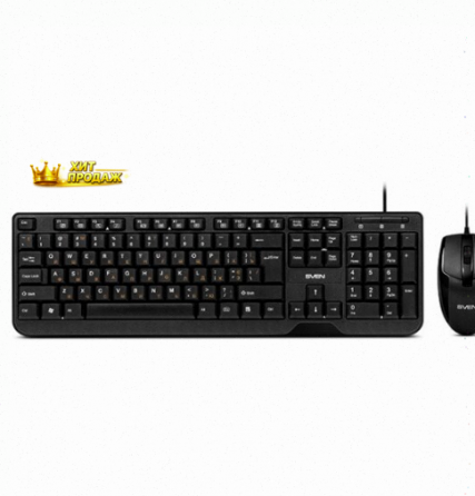 Комплект Клавиатура и Мышь Sven kb-s330c Черный (sv-017309) - арт:8053 Макеевка