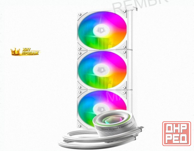 Сво Для Процессора id-cooling fx360 Inf White (all Intel/amd, 3*120mm Fan, 2900rpm, 27.2 - арт:5799 Макеевка - изображение 4