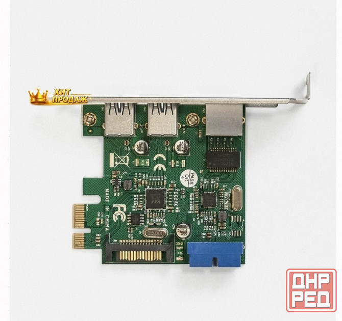 Контроллер Сетевой Exegate ex290278rus Exe-362 Pci-e x1 v2.0, 2*usb3.0 Ext. + 1* - арт:6555 Макеевка - изображение 2