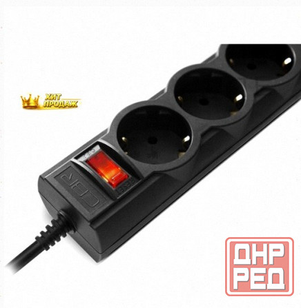 Сетевой Фильтр Cbr Csf 2505-3.0 Black 3 Метра (csf 2505-3.0 Black pc) - арт:1034 Макеевка - изображение 2