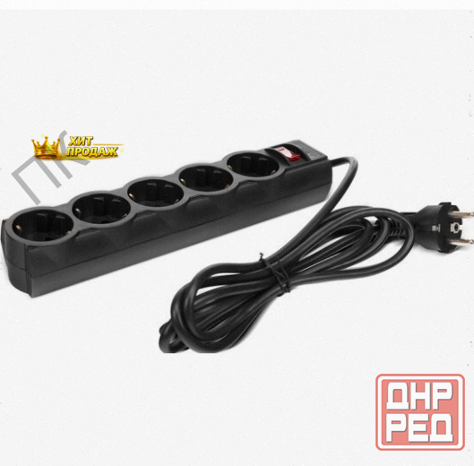 Сетевой Фильтр Cbr Csf 2505-3.0 Black 3 Метра (csf 2505-3.0 Black pc) - арт:1034 Макеевка - изображение 3