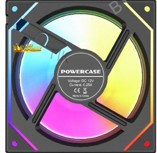 Вентилятор Powercase m52-12, Argb, Черный - арт:7120 Макеевка