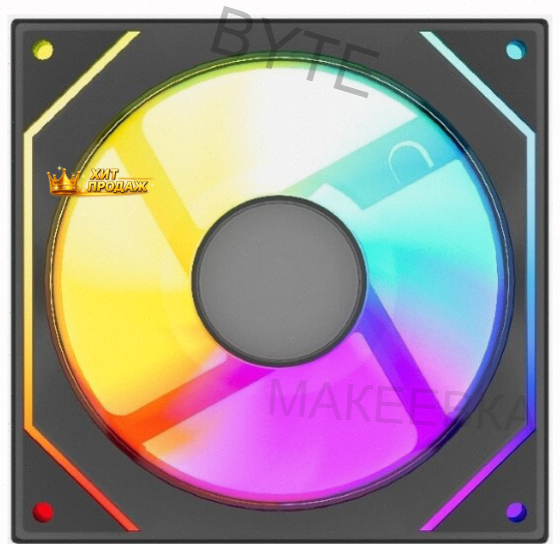 Вентилятор Powercase m52-12, Argb, Черный - арт:7120 Макеевка