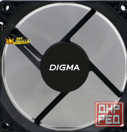 Вентилятор Digma Dfan-90 90х90x25 Черный 3-pin 4-pin (molex) Ret - арт:1539 Макеевка - изображение 4