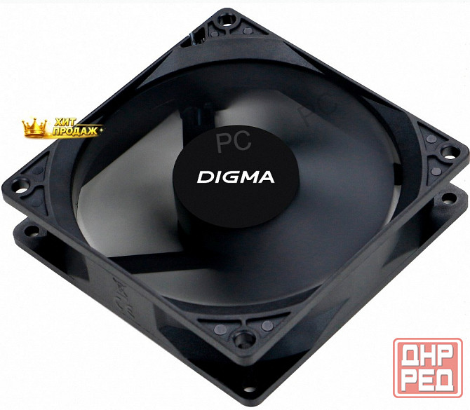 Вентилятор Digma Dfan-90 90х90x25 Черный 3-pin 4-pin (molex) Ret - арт:1539 Макеевка - изображение 2