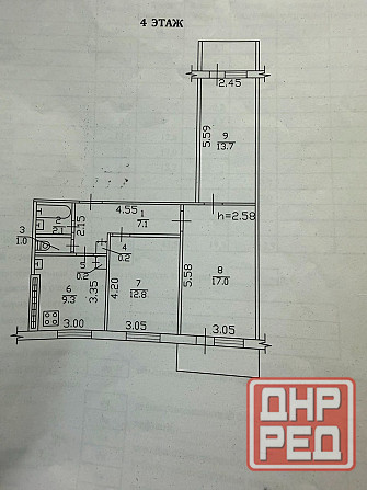 Продажа 3 ком. квартиры в Кировском районе г. Донецк, ул.Туполева (ориентир мкр. Мирный). Донецк - изображение 9