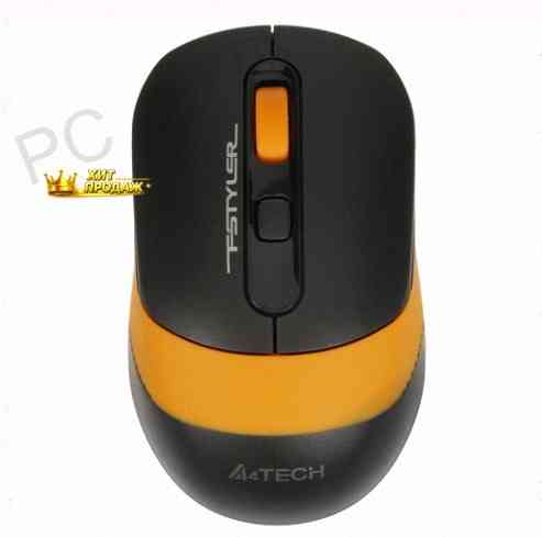 Мышь Беспроводная a4tech Fstyler fg10s [1204066] Черный/оранжевый - арт:3050 Макеевка