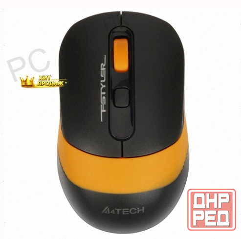 Мышь Беспроводная a4tech Fstyler fg10s [1204066] Черный/оранжевый - арт:3050 Макеевка - изображение 1