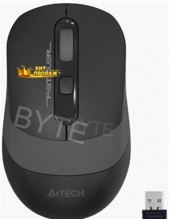 A-4tech Мышь Fstyler fg10s Черный/серый Оптическая (2000dpi) Беспроводная Usb [1204030] - арт:3337 Макеевка