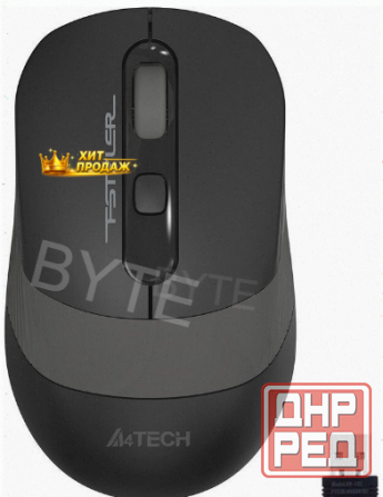 A-4tech Мышь Fstyler fg10s Черный/серый Оптическая (2000dpi) Беспроводная Usb [1204030] - арт:3337 Макеевка - изображение 4