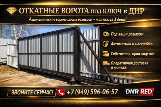 Откатные ворота на заказ под ключ в Донецке Донецк