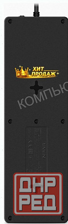 Сетевой Фильтр Sven sf-10e-16 3680 вт, 10 Розеток, 3 м, Черный - арт:7498 Макеевка - изображение 2