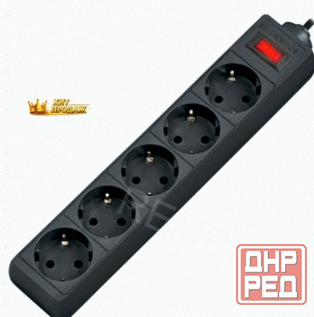 Сетевой Фильтр Defender es, 5.0 м, 5 Розеток, Черный - арт:4837 Макеевка - изображение 3